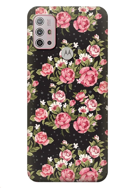 Силіконовий чохол ПринтОК для Motorola G10 - Півонії - Фото 1 Силіконовий чохол ПринтОК для Motorola G10 - Півонії - зображення 1