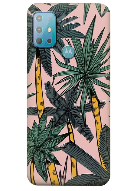 Силиконовый чехол ПринтОК для Motorola G20 - Пальмы - Фото 1 Силиконовый чехол ПринтОК для Motorola G20 - Пальмы - изображение 1