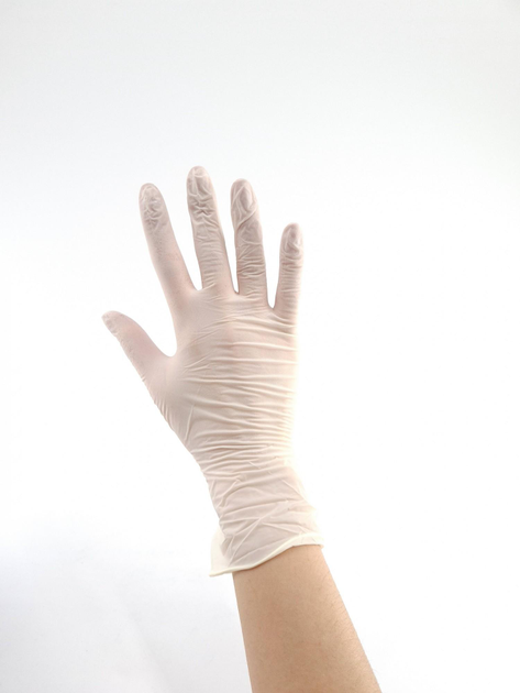 Перчатки Santex Латексные медицинские опудренные Размер L 100шт Белые - изображение 2