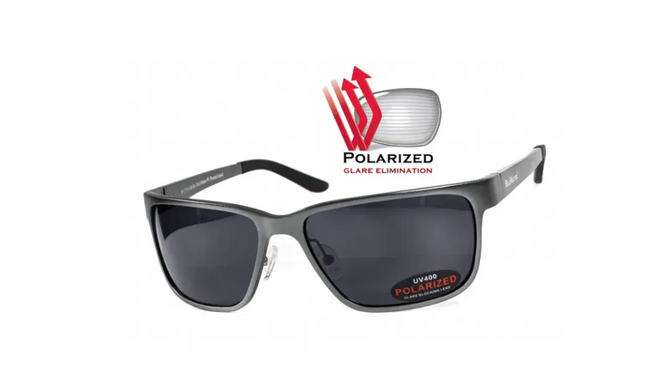 Темные очки с поляризацией BluWater Alumination 2 (gray) (gun metal) Polarized (4АЛЮМ2-Г20П) - изображение 1