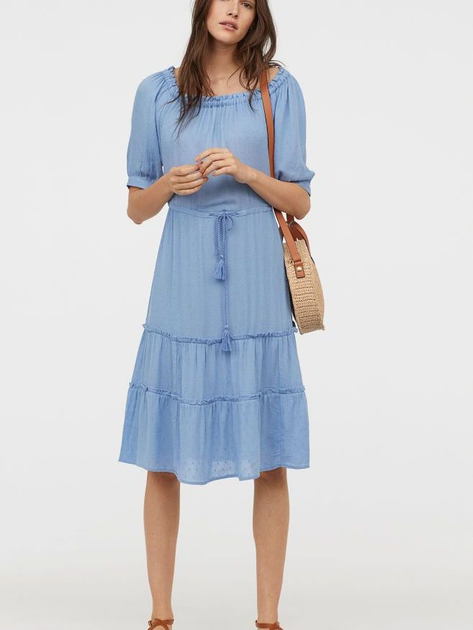 Сукня міді осіння жіноча H&M 0706637-9 32 Блакитна від Rozetka на платформі USKIDKA Акція на Сукня міді осіння жіноча H&M 0706637-9 32 Блакитна від Rozetka