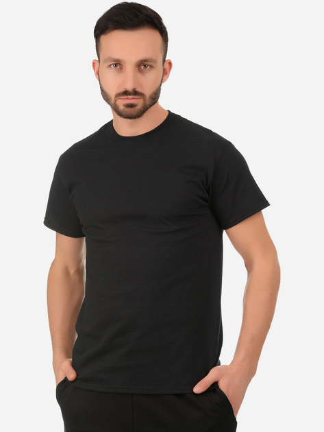 Футболка хлопковая длинная мужская Gildan gi5000bl Heavy XL Черная ...