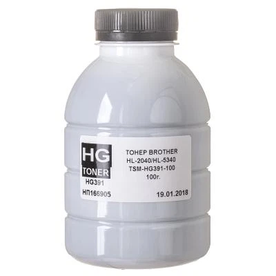 Тонер BROTHER HL-2040/HL-5340 100 г HG (TSM-HG391-100) - Фото 1 Тонер BROTHER HL-2040/HL-5340 100 г HG (TSM-HG391-100) - изображение 1
