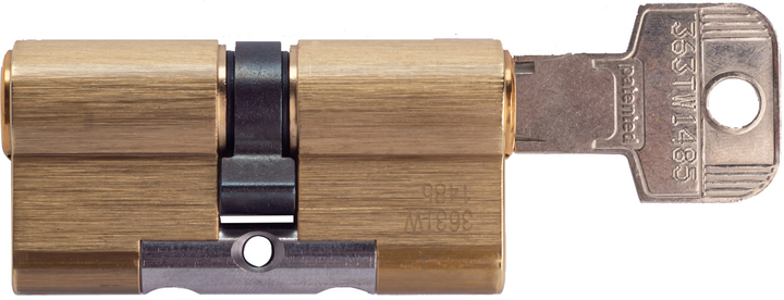 Серцевина EVVA 4KS DZ 46/66 MP 3 ключі Полірована латунь (000007054) - зображення 2
