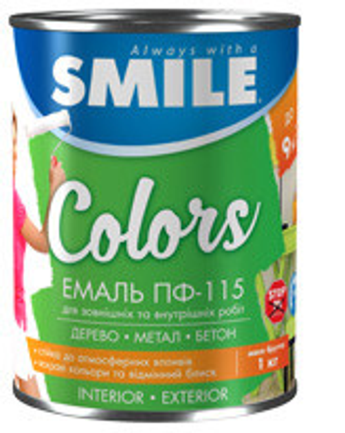 ПФ-115 Емаль «SMILE» для зовнішніх та внутрішніх робіт 0.9, Яскраво-зелений - зображення 1