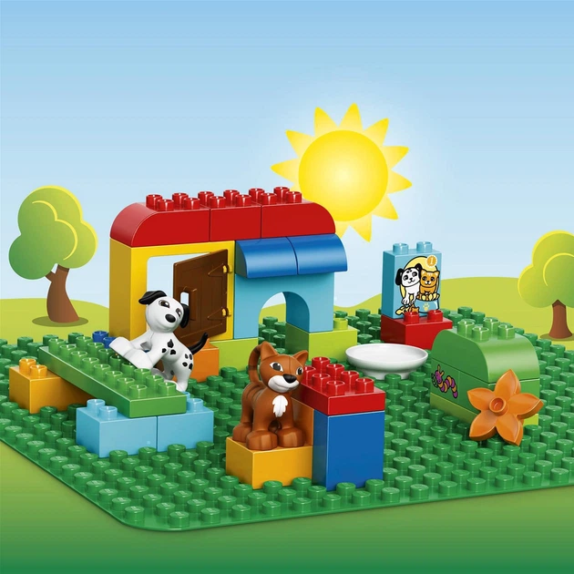 Конструктор LEGO DUPLO Большая зеленая строительная пластина (38х38) 1 деталь (2304) - Фото 5 Конструктор LEGO DUPLO Большая зеленая строительная пластина (38х38) 1 деталь (2304) - изображение 5