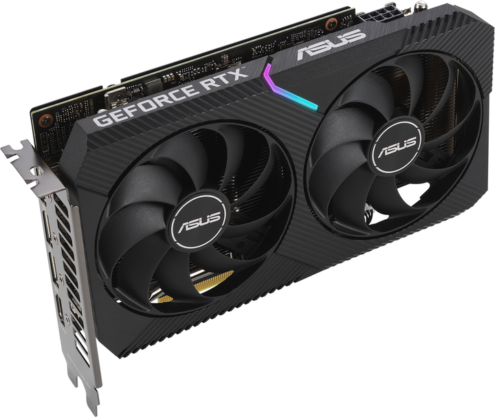 Видеокарта Asus PCI-Ex GeForce RTX 3060 Dual OC V2 LHR 12GB GDDR6 (192bit) (1837/15000) (1 x HDMI, 3 x DisplayPort) (DUAL-RTX3060-O12G-V2) - изображение 4