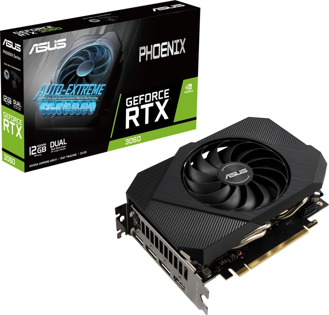 Видеокарта Asus PCI-Ex GeForce RTX 3060 Phoenix V2 LHR 12GB GDDR6