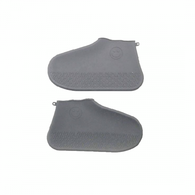 Бахилы чехлы дождевики на обувь Shoe Cover размер M, Серые (37 - 41) Многоразовые Водонипроницаемые - изображение 3