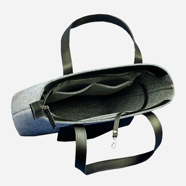Женская кожаная сумка-шоппер BlankNote Шоппер D.D. BN-BAG-17-felt-g Графит - изображение 4