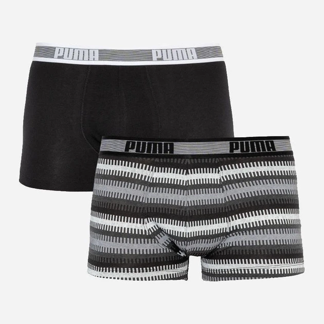 Набор трусов-боксеров мужских Puma Worldhood Stripe Trunk 2P 501004001200 2 шт L Серый с белым и черным (8718824805580) - Фото 1 Набор трусов-боксеров мужских Puma Worldhood Stripe Trunk 2P 501004001200 2 шт L Серый с белым и черным (8718824805580) - изображение 1
