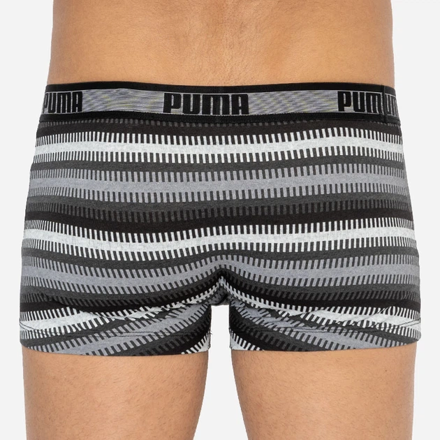 Набор трусов-боксеров мужских Puma Worldhood Stripe Trunk 2P 501004001200 2 шт L Серый с белым и черным (8718824805580) - Фото 3 Набор трусов-боксеров мужских Puma Worldhood Stripe Trunk 2P 501004001200 2 шт L Серый с белым и черным (8718824805580) - изображение 3
