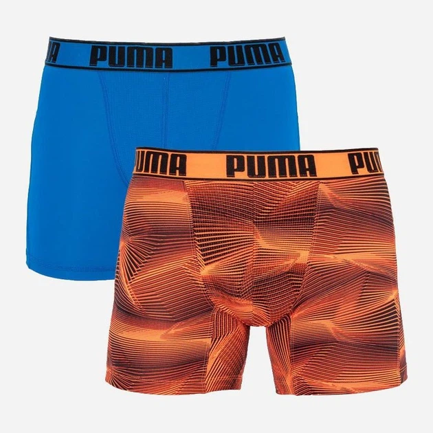 Набор трусов-боксеров мужских Puma Active Boxer Print 2P 501010001030 2 шт S Синие с черным (8718824806082) - Фото 1 Набор трусов-боксеров мужских Puma Active Boxer Print 2P 501010001030 2 шт S Синие с черным (8718824806082) - изображение 1