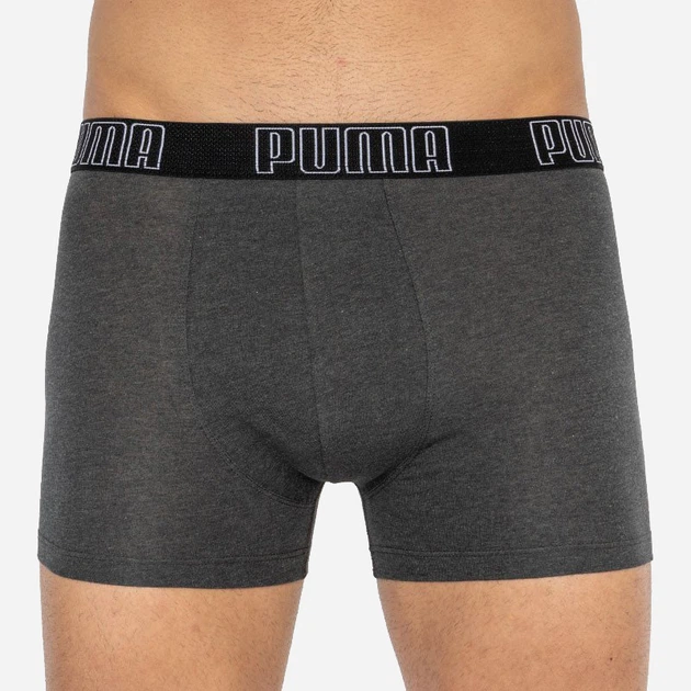 Набор трусов-боксеров мужских Puma Big Logo Aop Boxer 2P 501012001200 2 шт M Темно-серые с белым (8718824806372) - Фото 4 Набор трусов-боксеров мужских Puma Big Logo Aop Boxer 2P 501012001200 2 шт M Темно-серые с белым (8718824806372) - изображение 4