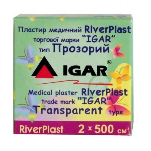 Пластир медичний RiverPlast IGAR Прозорий (на поліетиленовій основі) 2 см х 500 см - зображення 1