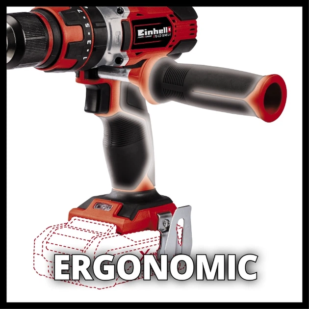 Акумуляторний шурупокрут Einhell TE-CD 18/48 Li-i - Solo 4513926 без акумулятора та зарядного пристрою (4006825635775) - зображення 7