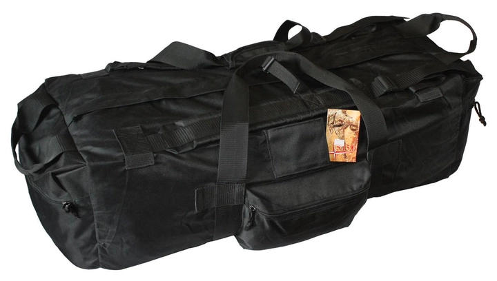 Тактическая супер крепкая сумка 5.15.b 75 литров. Экспедиционный баул. Черный - изображение 1