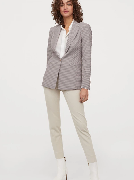 Брюки женские H&M 0655784-1 34 Светло-бежевые (СА2000001721575) - изображение 3