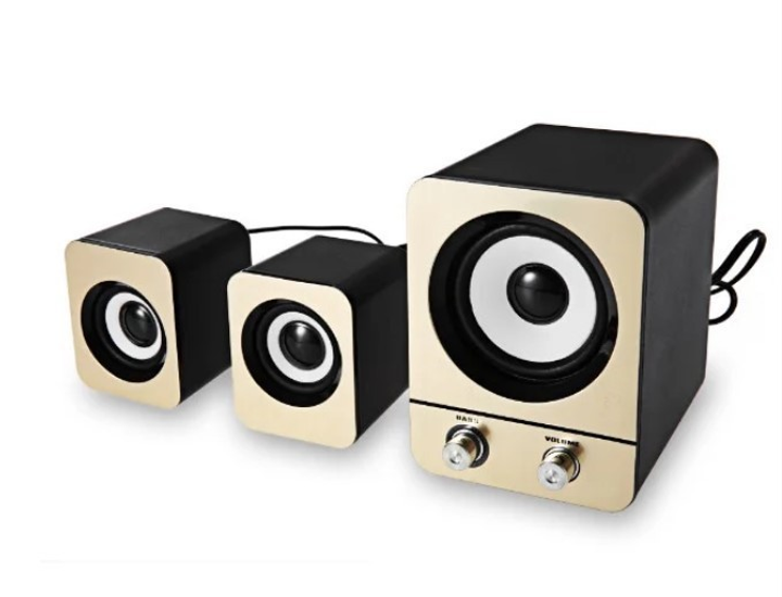 Колонки комп'ютерні USB з сабвуфером 2.1 F&T FT-25 Gold - зображення 1