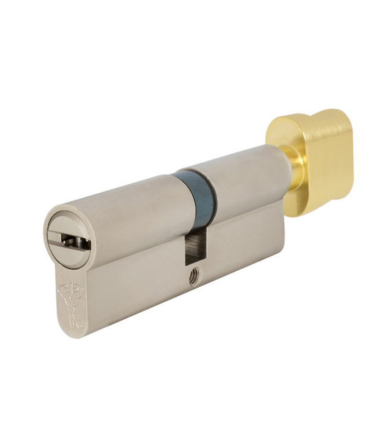 Циліндр MUL-T-LOCK INTEGRATOR 80 мм (40Тx40) ключ-тумблер Матове золото - зображення 1