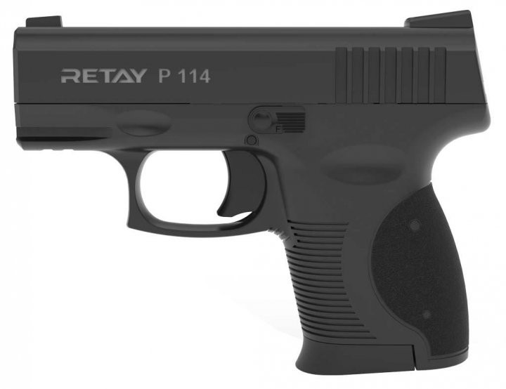 Пистолет стартовый Retay P114. 9 мм. black. - изображение 1