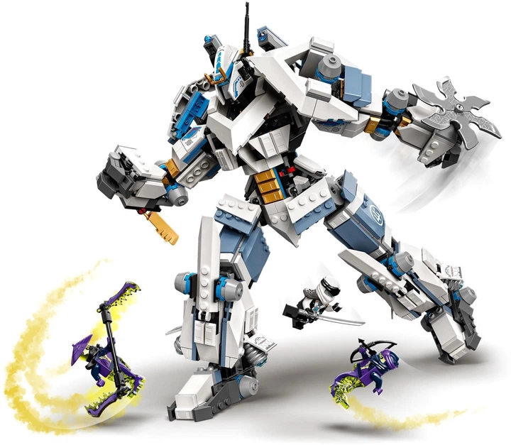 Zestaw klocków LEGO Ninjago Starcie tytanów Mech 840 elementów (71738) - obraz 13
