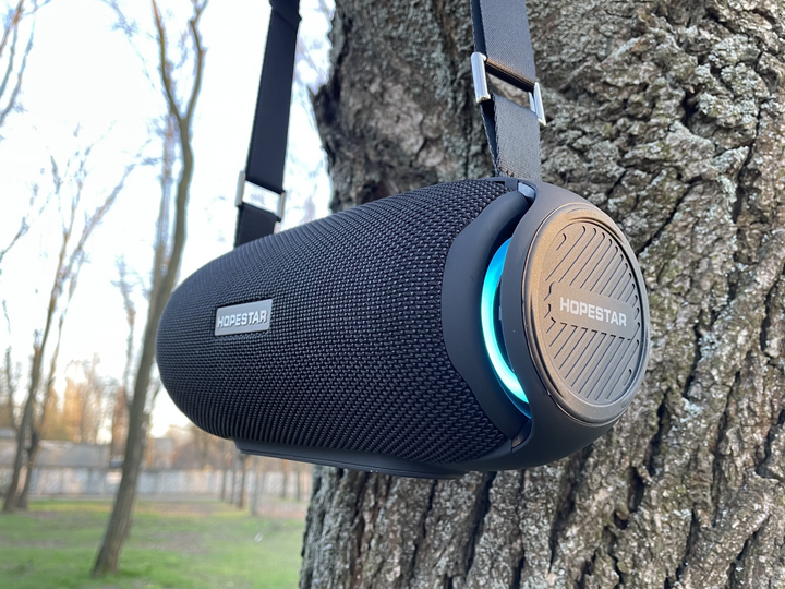 Портативна Bluetooth колонка HOPESTAR H48 + LED підсвічування + Equalizer (чорний) - зображення 2
