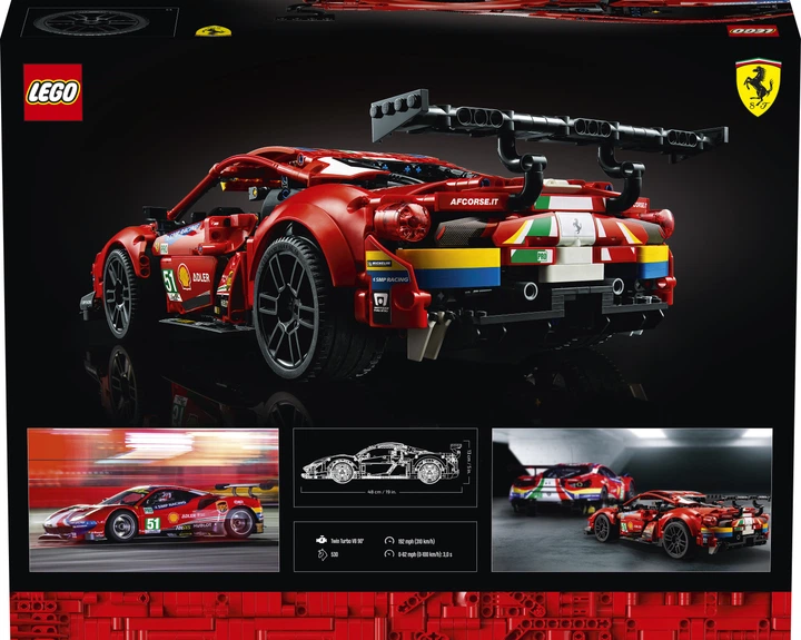 Конструктор LEGO Technic Ferrari 488 GTE AF Corse №51 1677 деталей (42125) - зображення 17