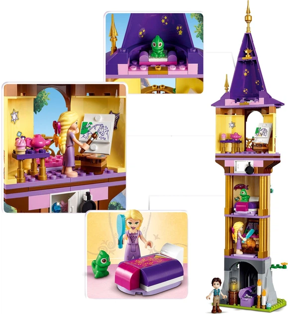 Zestaw klocków LEGO Disney Princess Wieża Roszpunki 369 elementów (43187) - obraz 9