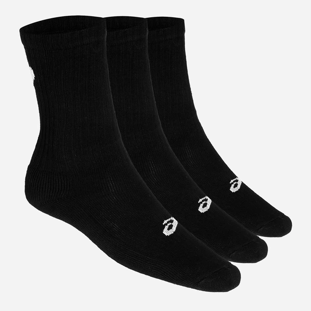 Набір чоловічих шкарпеток бавовняних ASICS Crew Sock 155204-0900 39-42 (II) 3 пари Чорний (8718837138293) - Фото 1 Набір чоловічих шкарпеток бавовняних ASICS Crew Sock 155204-0900 39-42 (II) 3 пари Чорний (8718837138293) - зображення 1