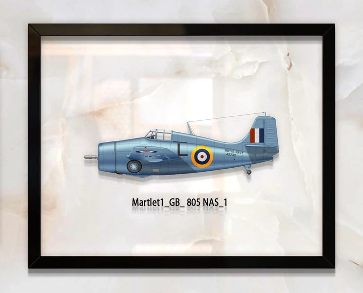 Принт на стекле Artel «Самолет Grumman Martlet Wildcat 805 Морская Эскадрилья» 50 x 40см - Фото 1 Принт на стекле Artel «Самолет Grumman Martlet Wildcat 805 Морская Эскадрилья» 50 x 40см - изображение 1