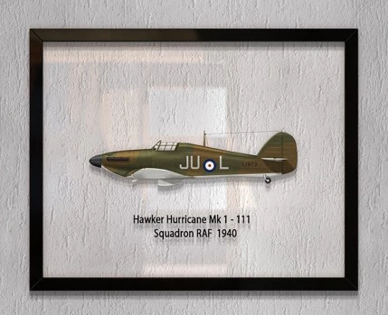 Принт на стекле Artel «Истребитель Hawker Hurricane Mk 1 111 Эскадрилья 1940 год» 25 x 20см - Фото 1 Принт на стекле Artel «Истребитель Hawker Hurricane Mk 1 111 Эскадрилья 1940 год» 25 x 20см - изображение 1