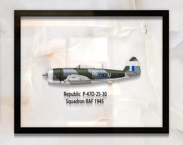 Принт на стекле Artel «Истребитель-бомбардировщик Republic P-47D Thunderbolt 30 Эскадрилья 1945 год» 61 x 46см - Фото 1 Принт на стекле Artel «Истребитель-бомбардировщик Republic P-47D Thunderbolt 30 Эскадрилья 1945 год» 61 x 46см - изображение 1