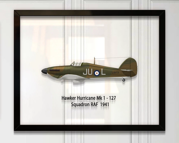 Принт на стекле Artel «Истребитель Hawker Hurricane Mk 1 127 Эскадрилья 1941 год» 36 x 28см - Фото 1 Принт на стекле Artel «Истребитель Hawker Hurricane Mk 1 127 Эскадрилья 1941 год» 36 x 28см - изображение 1