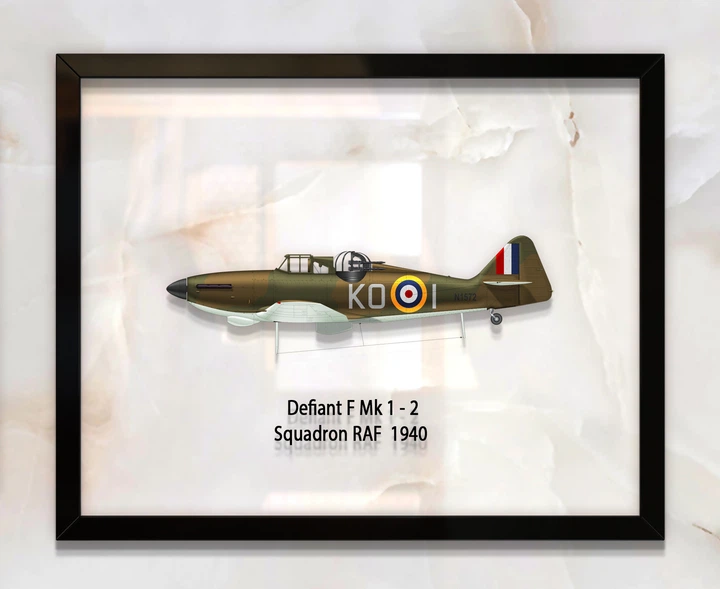 Принт на стекле Artel «Самолет Boulton Paul Defiant Mk 1 RAF 1940 год» 36 x 28см - Фото 1 Принт на стекле Artel «Самолет Boulton Paul Defiant Mk 1 RAF 1940 год» 36 x 28см - изображение 1
