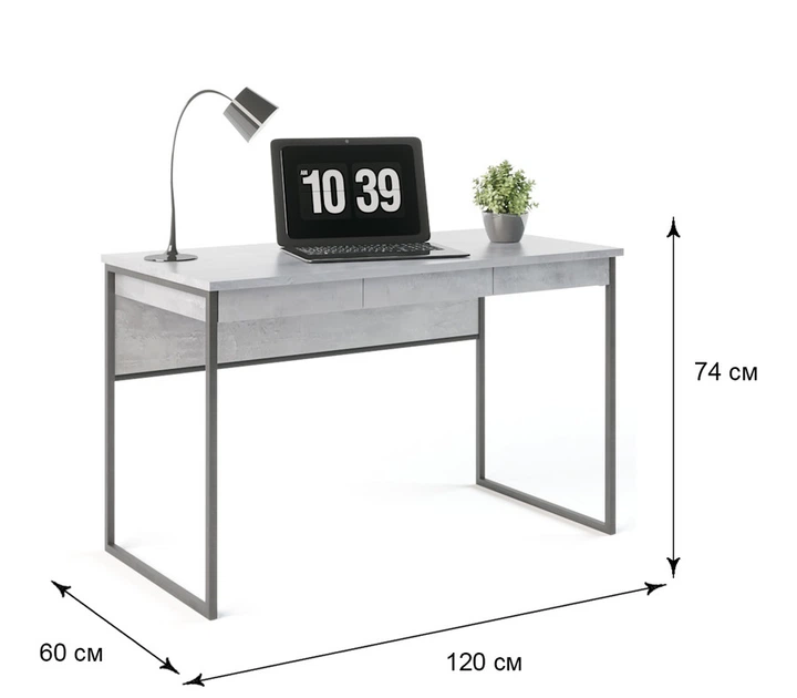 Письменный стол Fenster Моррис 1 Урбан 74x120x60 - изображение 3