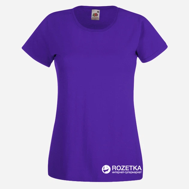 Футболка бавовняна жіноча Fruit of the loom Valueweight Ladies 0613720РЕ M Фиолетовая (5000000005505) - Фото 1 Футболка бавовняна жіноча Fruit of the loom Valueweight Ladies 0613720РЕ M Фиолетовая (5000000005505) - зображення 1