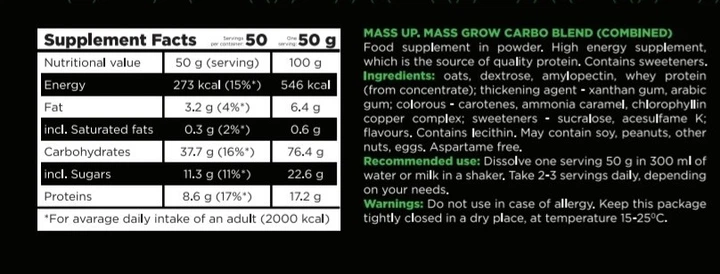 Гейнер Target Nutrition Trend Mass UP 2.5 кг Creamy caramel - изображение 2