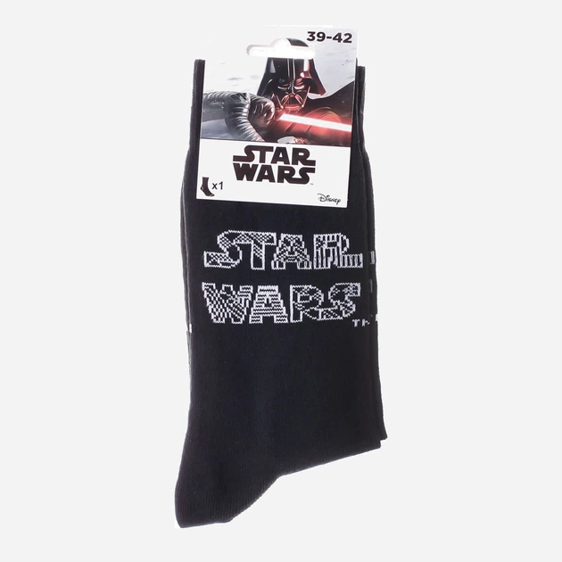 Носки мужские высокие хлопковые Disney Star Wars 93155062-3 43-46 Черные (3349610011684) - Фото 2 Носки мужские высокие хлопковые Disney Star Wars 93155062-3 43-46 Черные (3349610011684) - изображение 2
