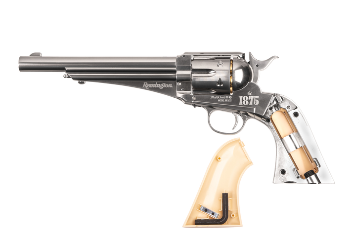 RR1875 Пневматичний револьвер Crosman Remington 1875 Full Metal - зображення 4