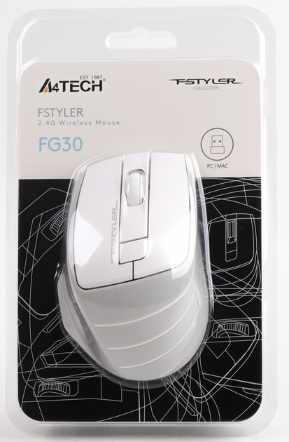 Мышь A4Tech FG30 Wireless Grey/White (4711421944700) - изображение 5