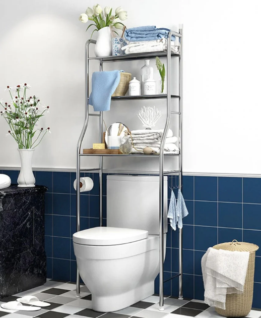 Полка стеллаж напольная над унитазом Toilet Rack | этажерка для ванной современный дизайн - изображение 2