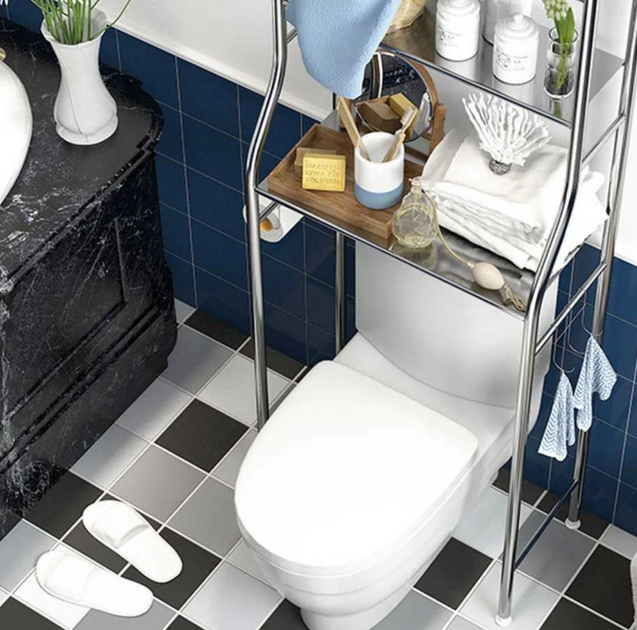 Полка стеллаж напольная над унитазом Toilet Rack | этажерка для ванной современный дизайн - изображение 6