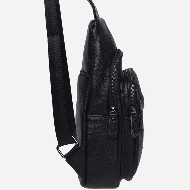 Сумка слинг через плечо мужская из натуральной кожи Laras K101023 Black (ROZ6300004239) - Фото 4 Сумка слинг через плечо мужская из натуральной кожи Laras K101023 Black (ROZ6300004239) - изображение 4