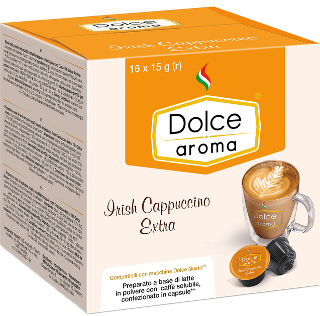 Акція на Капсула Dolce Aroma Irish Cappuccino для системи Dolce Gusto 14 г х 16 шт. від Rozetka