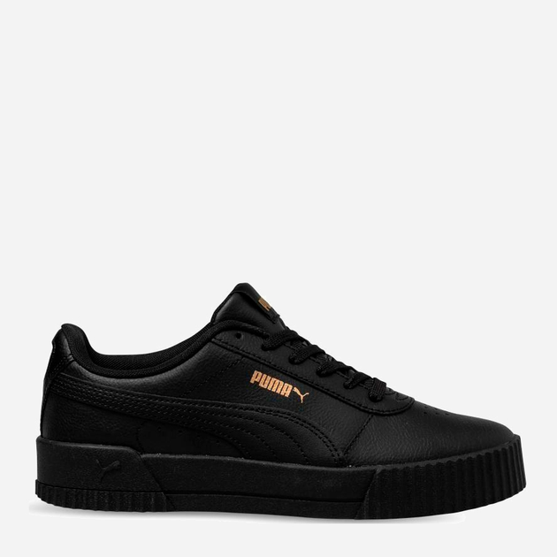 Кеды Puma Carina Leather W 37032508 37 (4) 23 см Black-Black-Team Gold (4060979935440) - изображение 1