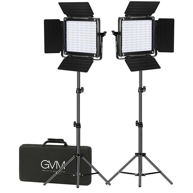 Набор постоянного LED видеосвета GVM 800D-RGB (3200-5600K) х2 - Фото 1 Набор постоянного LED видеосвета GVM 800D-RGB (3200-5600K) х2 - изображение 1