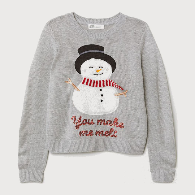 Джемпер H&M 0624070 youmakememelt 134-140 см Сірий (KZ2000000705712) - зображення 1