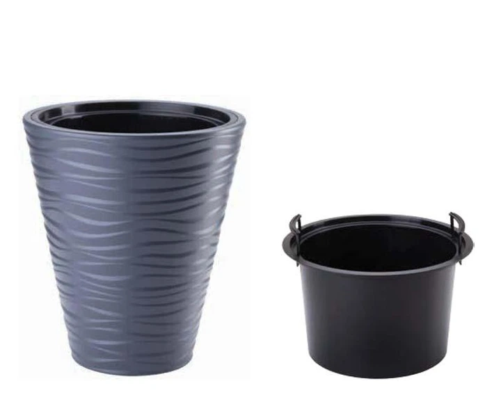 Горшок для цветов Form-Plastic Sahara-35 антрацит со вставкой (2721-014) - Фото 2 Горшок для цветов Form-Plastic Sahara-35 антрацит со вставкой (2721-014) - изображение 2