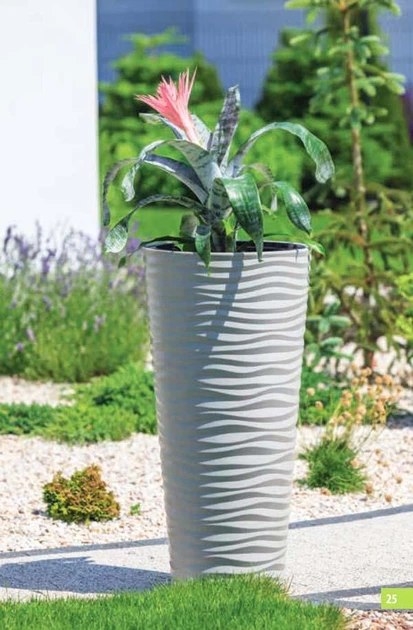 Горщик для квітів Form-Plastic Sahara Slim-35 сірий із вставкою (2790-055) - Фото 2 Горщик для квітів Form-Plastic Sahara Slim-35 сірий із вставкою (2790-055) - зображення 2